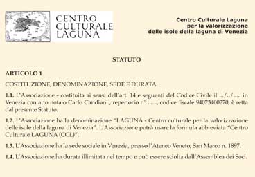 Lo Statuto del Centro